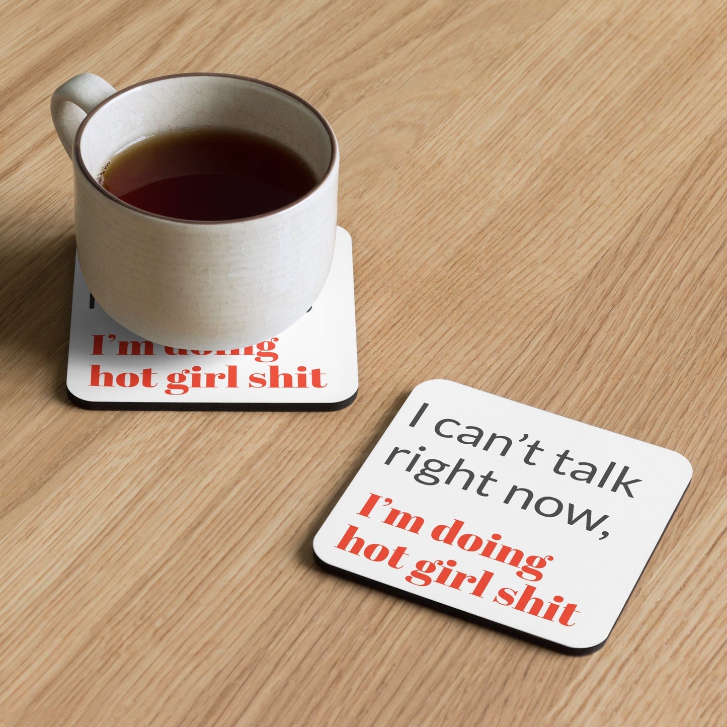 Hot Girl-Cork-back coaster