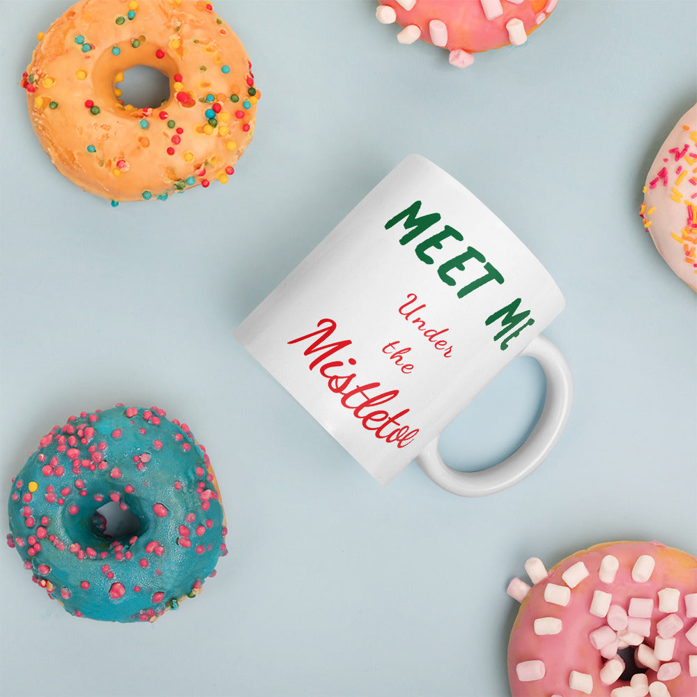 Under the Mistletoe White Glossy Mug