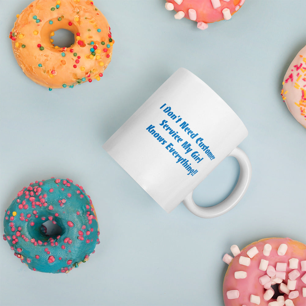 Customer Service-White glossy mug