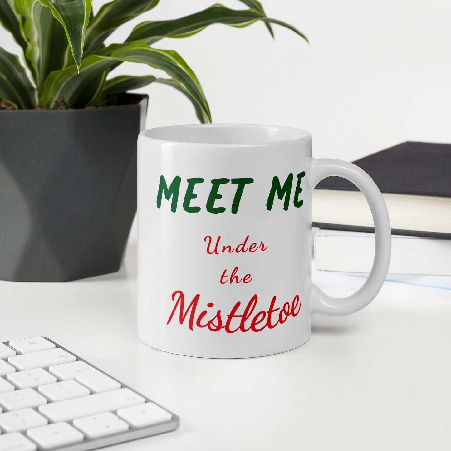 Under the Mistletoe White Glossy Mug