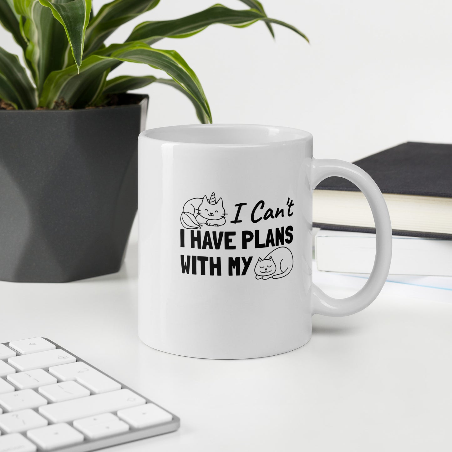 Cat Lover-White glossy mug