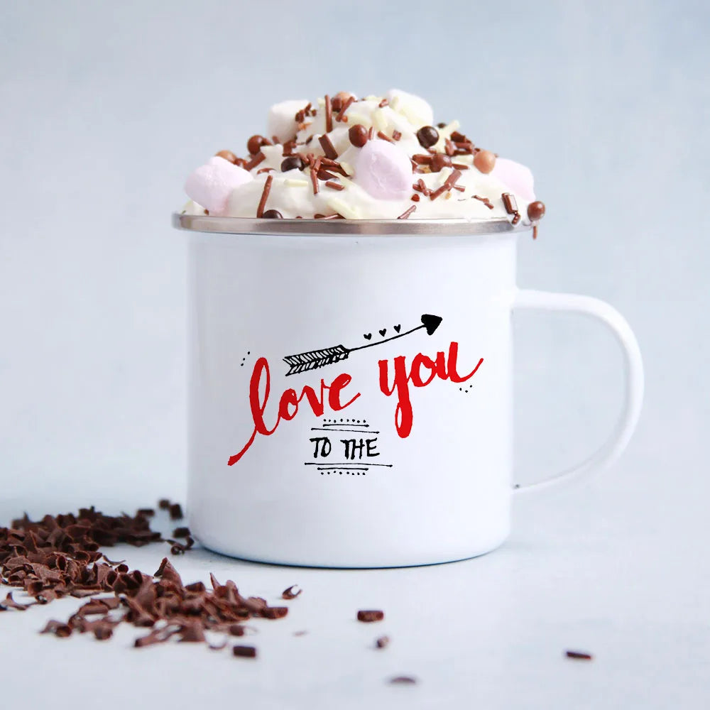 Love You To The Moon  Enamel Mug