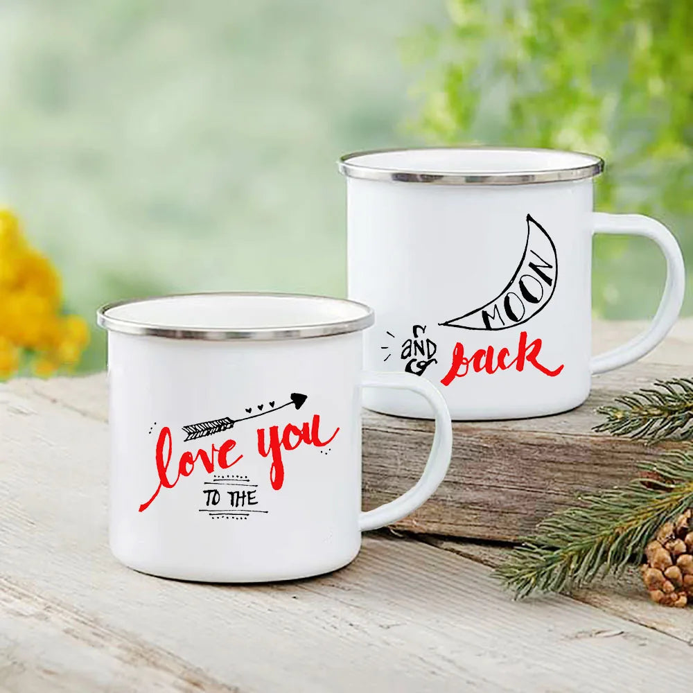 Love You To The Moon  Enamel Mug