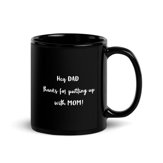 Hey Dad-Black Glossy Mug