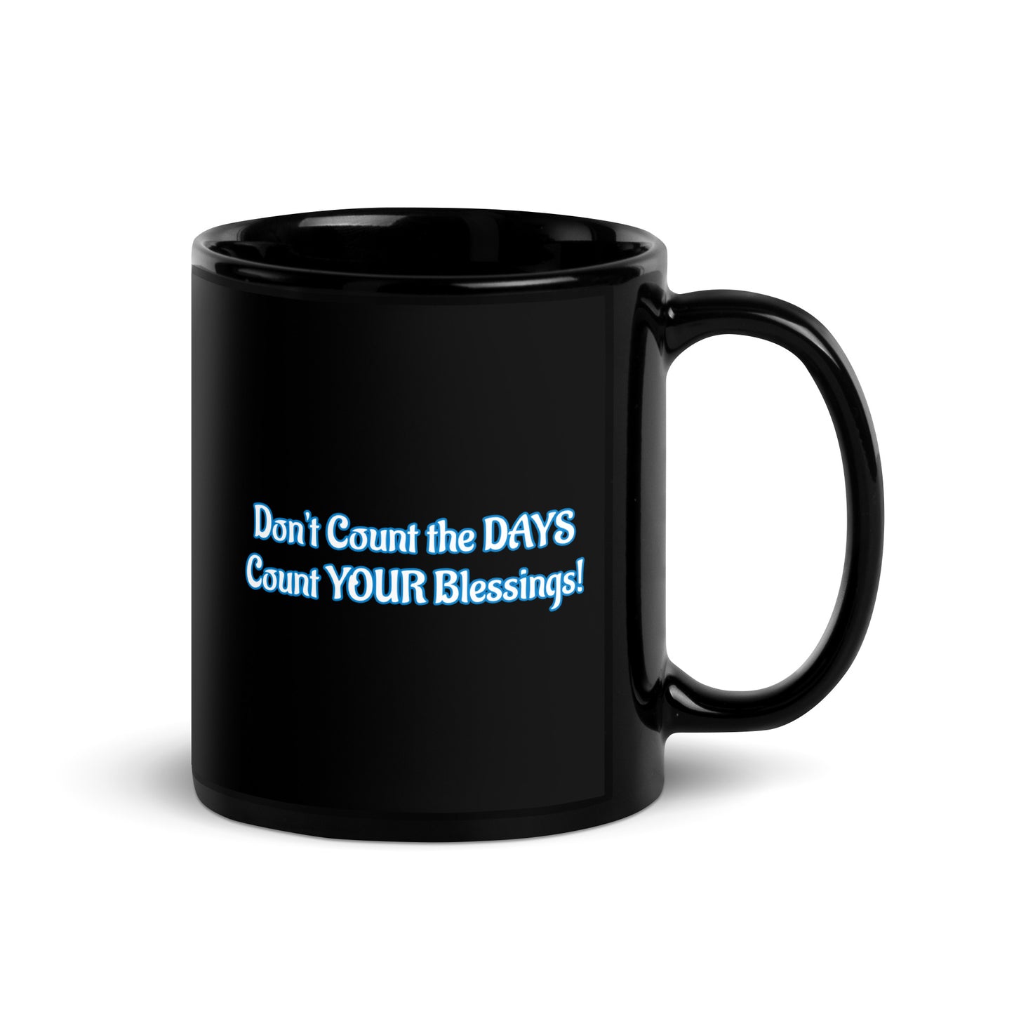 Blessing Black Glossy Mug