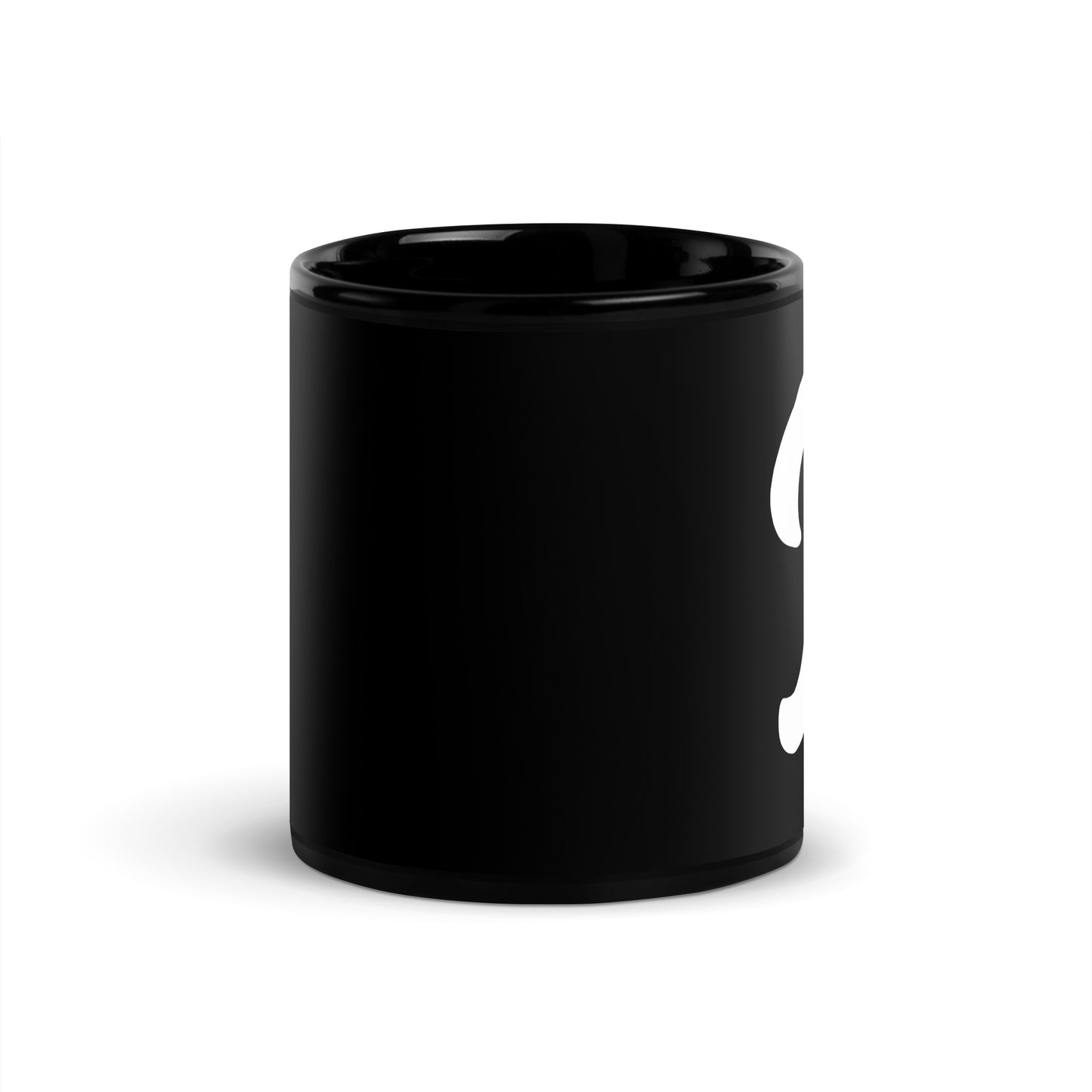Initial B Black Glossy Mug