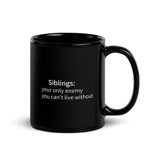 Sibling- Black Glossy Mug