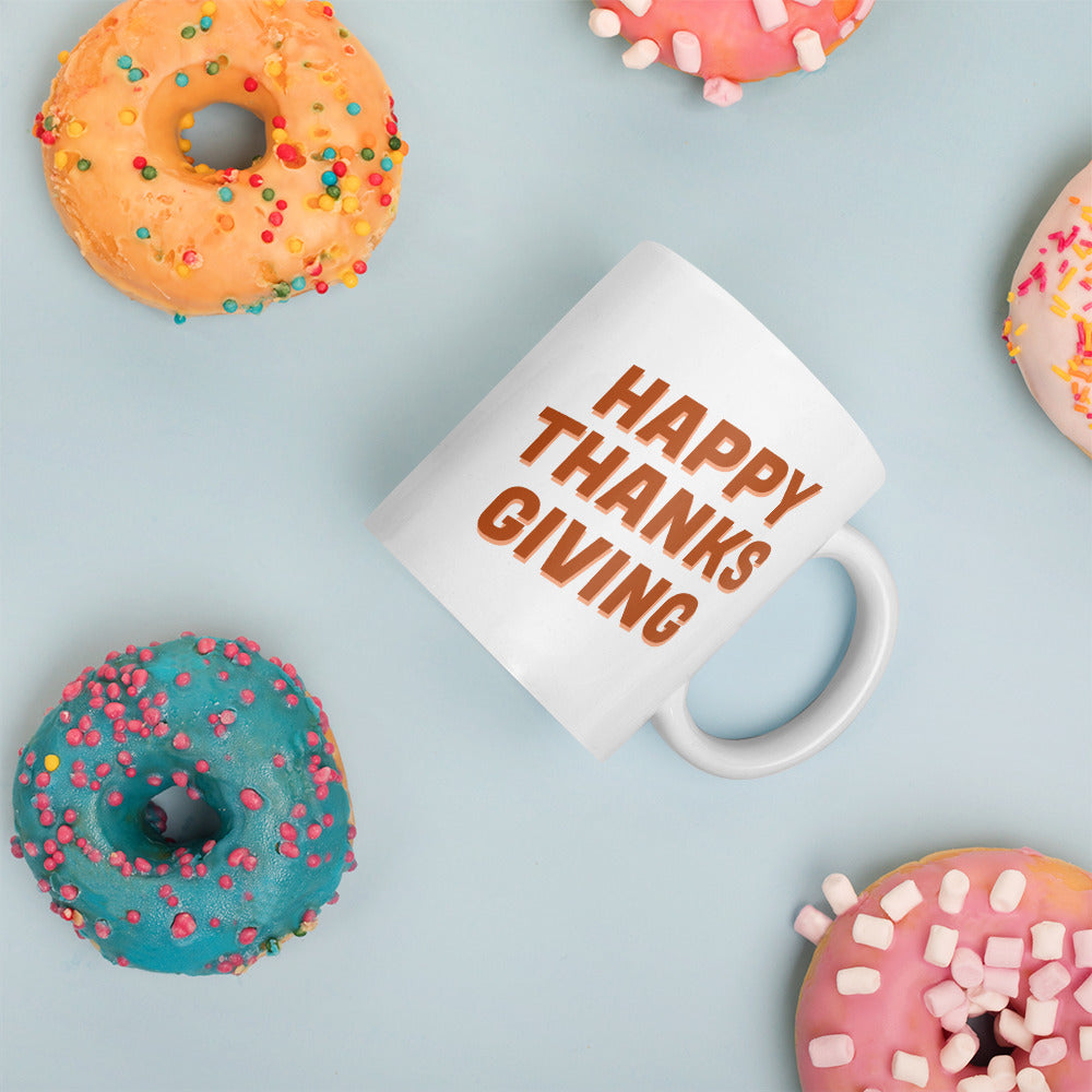 Thanksgiving-White glossy mug