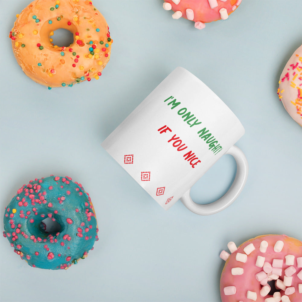 Naughty or Nice Mug-White glossy mug