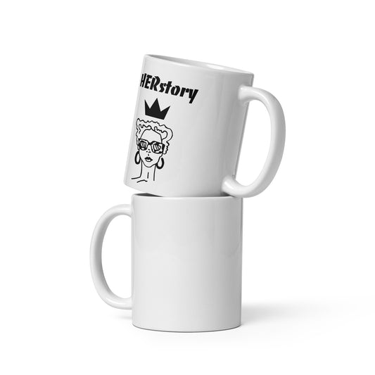 White HERstory Glossy Mug