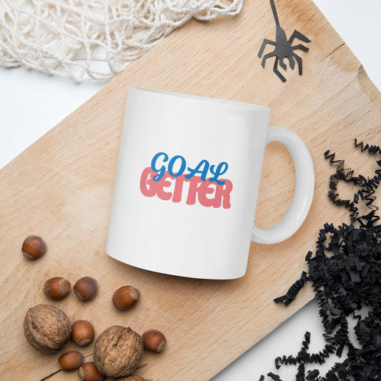 Goal Getter-White glossy mug