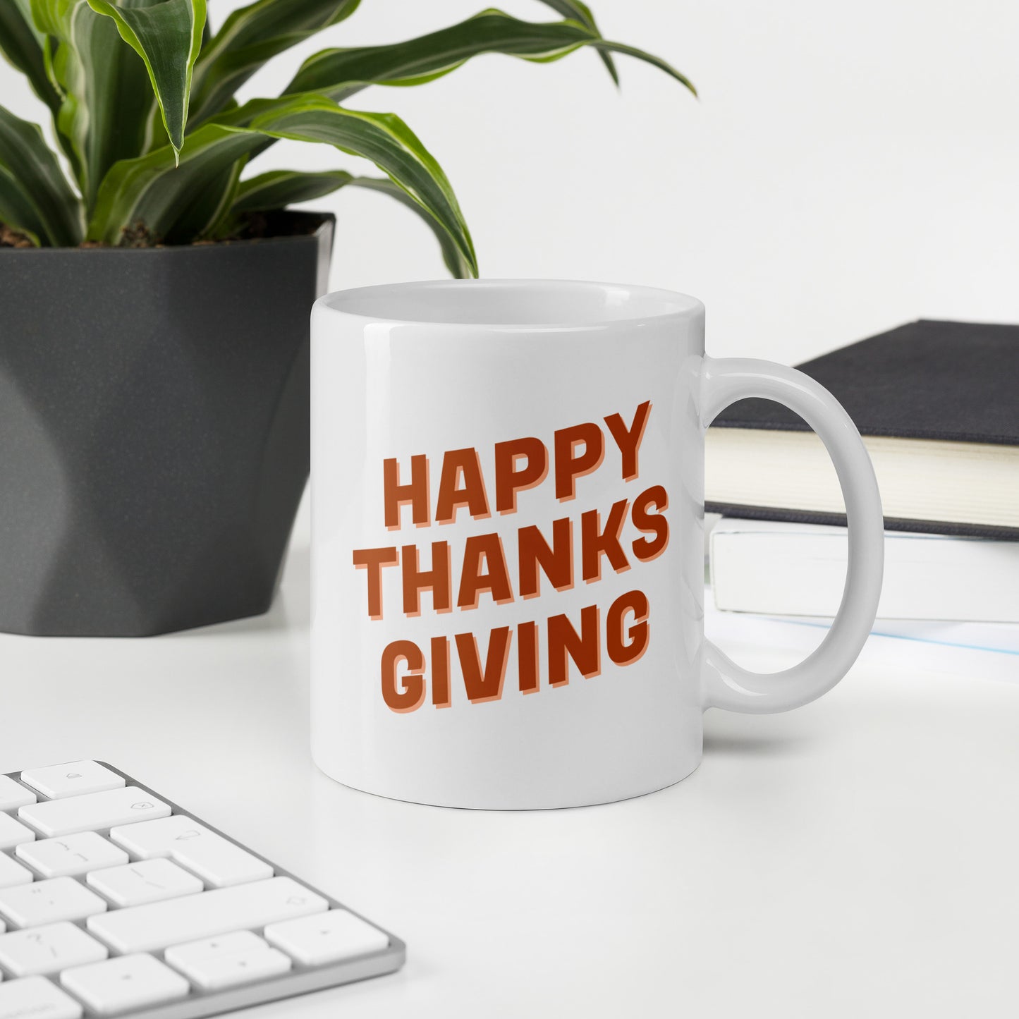 Thanksgiving-White glossy mug